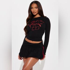 Cocktail Club Bubble Skirt Set - Black